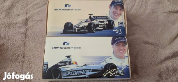 F1 Minichamps BMW 1:18, Ralf Schumacher J.Button Fém autók!