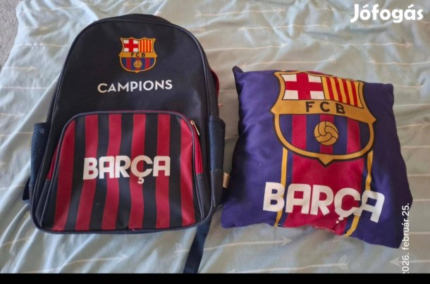 FCB Barca hátizsák,ajándék párnával