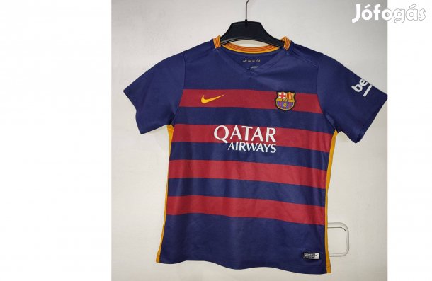 FC Barcelona eredeti Nike 2015 gránátvörös kék gyerek mez (122-128)