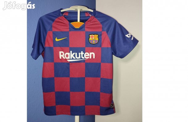 FC Barcelona eredeti Nike 2020-as kockás gyerek mez (116-122)