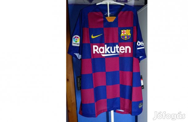 FC Barcelona eredeti Nike gránátvörös kék kockás 2019-2020 mez (L)