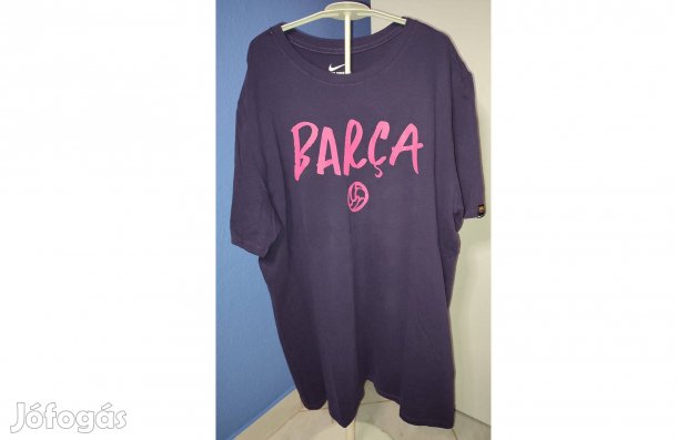 FC Barcelona eredeti Nike lila Barca feliratú póló (XL)