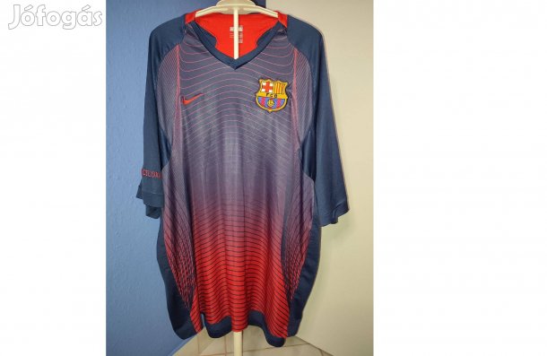 FC Barcelona eredeti Nike sötétkék edzőmez 2007-2008 (XL)