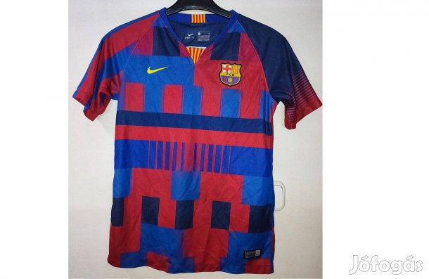 FC Barcelona eredeti kockás Nike 2018-as gyerek mez (158-170)