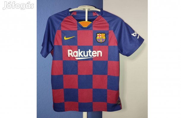 FC Barcelona eredeti kockás Nike 2020-as gyerek mez (116-122)