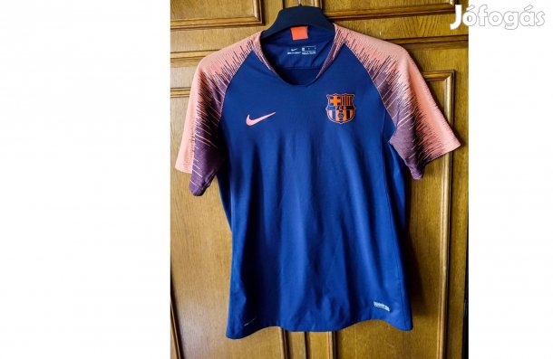 FC Barcelona eredeti sötétkék narancs Nike edző mez (M)