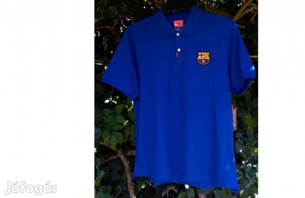FC Barcelona galléros kék eredeti Nike póló (L)