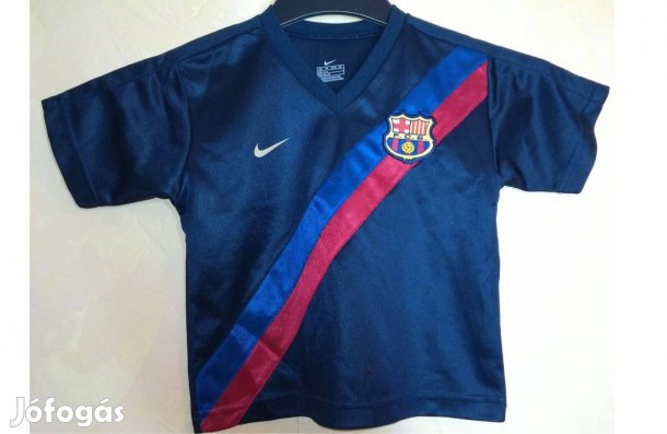 FC Barcelona retro sötétkék 2002-04 eredeti Nike gyerek mez (86-92)