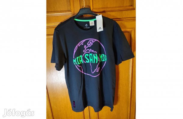 FC Bayern München Mia San Mia fekete eredeti adidas póló (M)