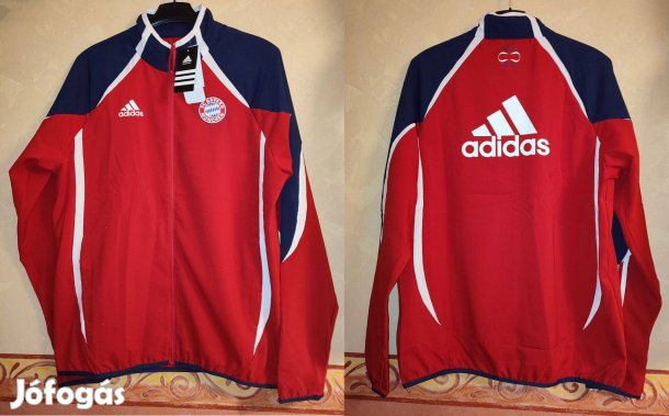 FC Bayern München eredeti adidas centenáriumi piros cipzáras felső M