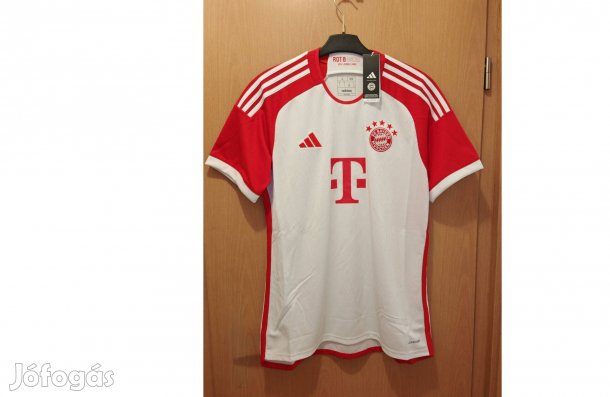 FC Bayern München eredeti adidas fehér piros 2023-24 mez (L-es)