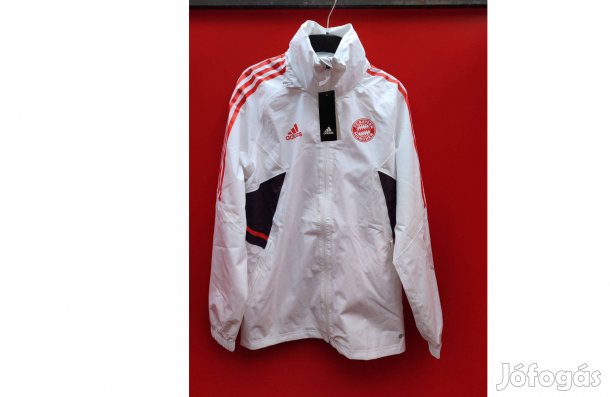 FC Bayern München eredeti adidas fehér piros kapucnis dzseki (M)