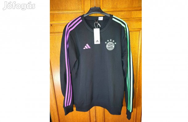 FC Bayern München eredeti adidas fekete lila zöld pulóver (M)