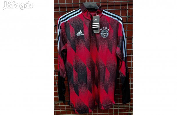FC Bayern München eredeti adidas fekete piros hosszú ujjú felső (M)