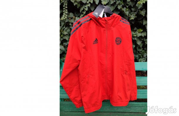 FC Bayern München eredeti adidas piros kapucnis dzseki (M)