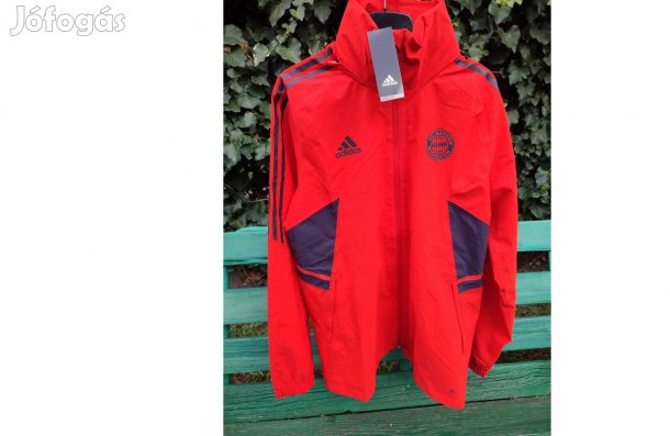 FC Bayern München eredeti adidas piros kék kapucnis dzseki (M)