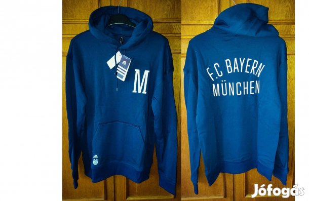 FC Bayern München eredeti adidas sötétkék kapucnis pulóver (M-es)