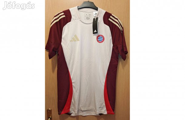 FC Bayern München eredeti bézs bordó adidas 2024-25 edző mez