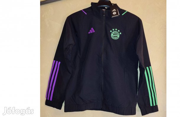 FC Bayern München eredeti fekete adidas cipzáras gyerek felső (M,152)
