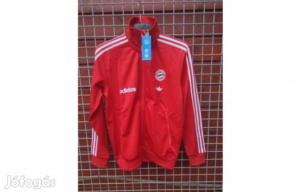 FC Bayern München eredeti piros adidas Originals cipzáras felső (M)