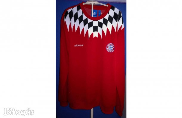FC Bayern München eredeti piros adidas Originals pulóver (L)