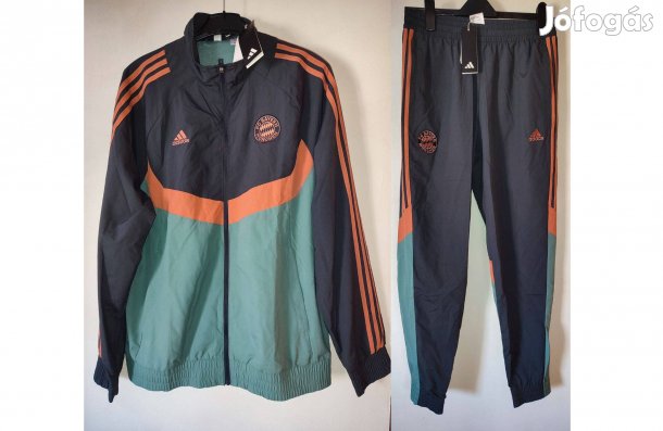 FC Bayern München eredeti sötétszürke zöld adidas szabadidő szett