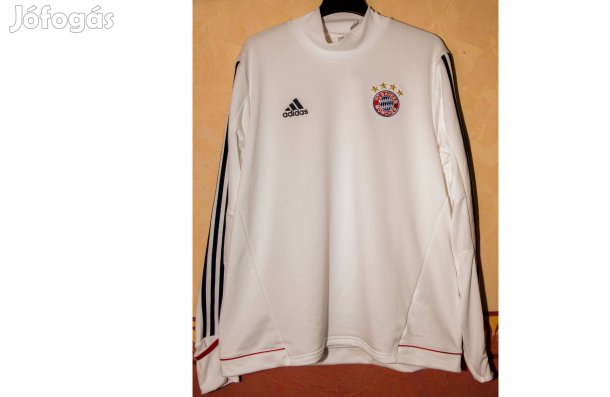 FC Bayern München fehér eredeti adidas magas nyakú felső (XL)