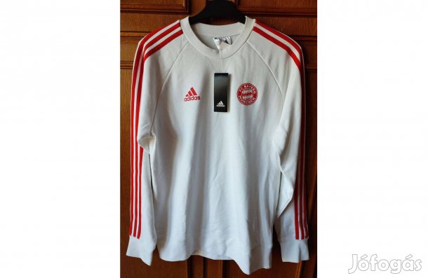 FC Bayern München fehér piros eredeti adidas pulóver (M)