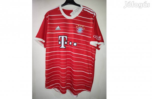 FC Bayern München piros fehér eredeti adidas 2022-23 mez (2XL)
