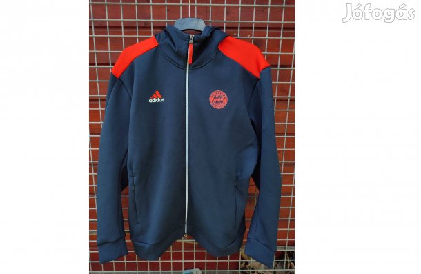 FC Bayern München sötétkék piros eredeti adidas kapucnis felső (XL)