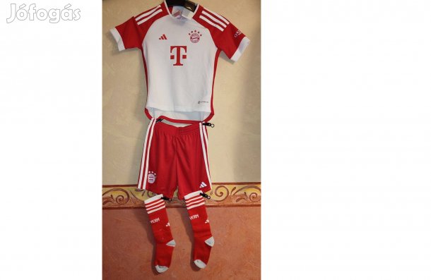 FC Bayern Müncheneredeti fehér piros adidas 23-24 gyerek szett (116)