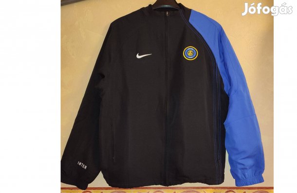 FC Internazionale 2004-2005 fekete kék eredeti Nike cipzáras felső S