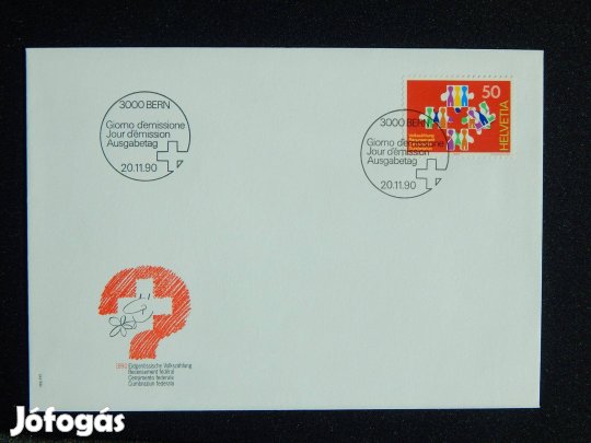 FDC Svájc 1990. Népszámlálás