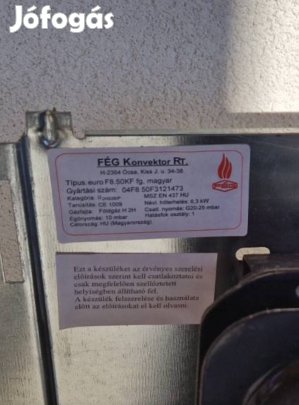 FÉG Euro F8 50KF gázkonvektor eladó