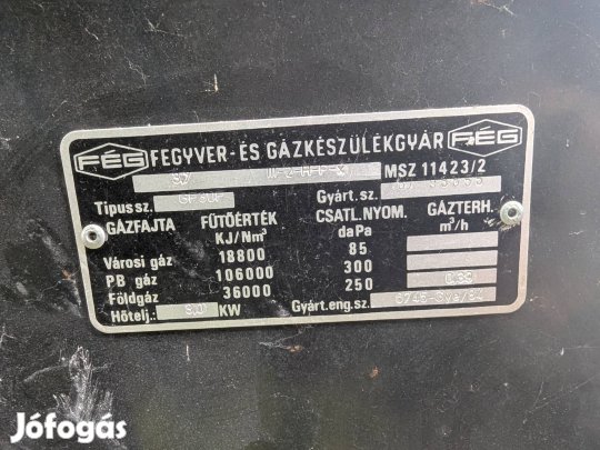 FÉG parapetes gázkonvektor 51 cm széles