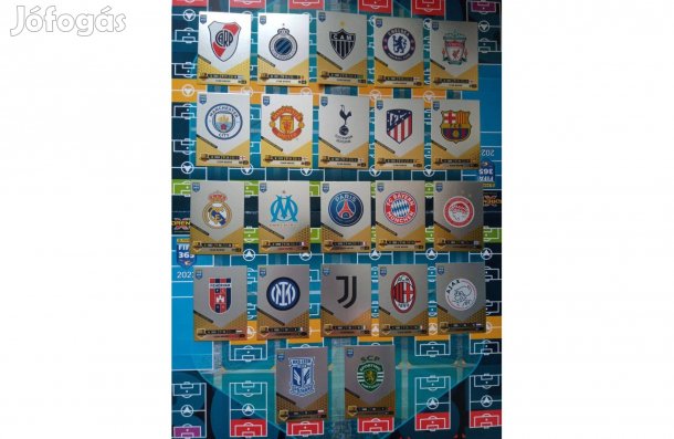 FIFA 365 2023 Adrenalyn Club Badge címer teljes sor kártya