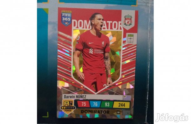FIFA 365 2023 Adrenalyn Darwin Nunez Dominator kártya