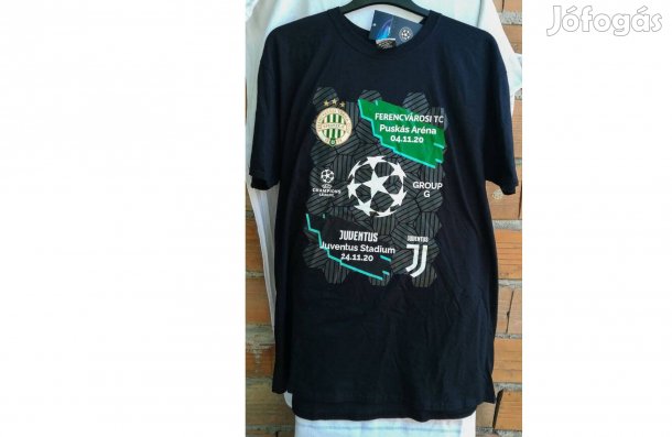 FTC Ferencvárosi TC - Juventus Bajnokok Ligája póló fekete (XL, 2XL)