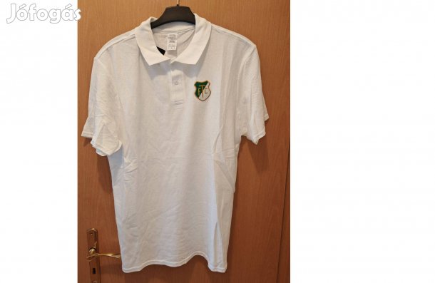 FTC Ferencvárosi TC fehér galléros régi címeres póló (L-es)