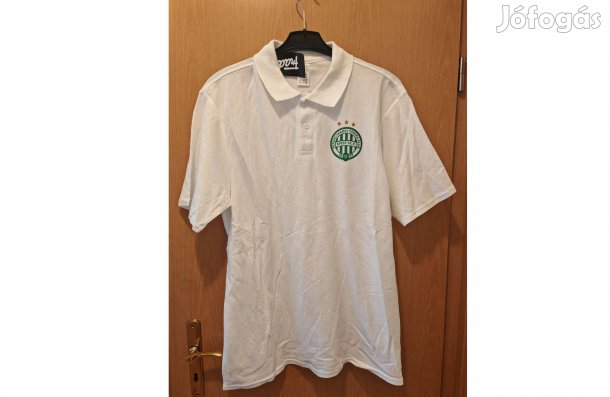 FTC Ferencvárosi TC fehér galléros szurkolói póló (XL)