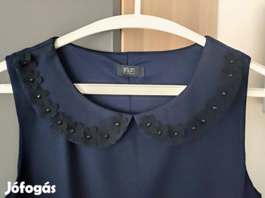 F&F csinos sötétkék ruha Új 38-as
