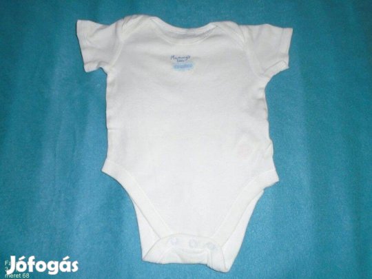 F&F fehér rövid ujjú body 3-6 hó (méret 68)