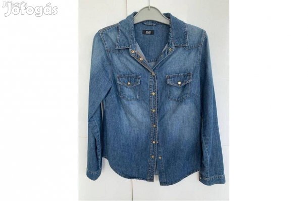 F&F hosszú ujjú kék női pamut farmering 36 új