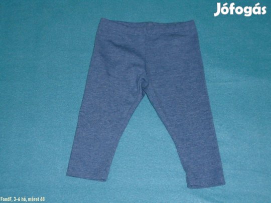 F&F kék leggings nadrág 3-6 hó (méret 68)