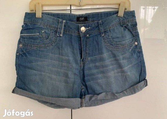F&F kék női vékony farmer rövidnadrág short új 36