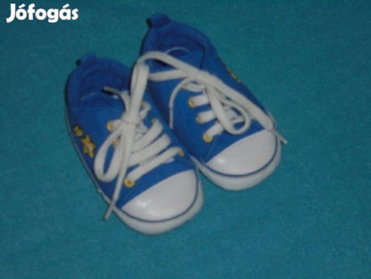 F&F kék színű kocsicipő 6-12 hó (bth.: 10,5 cm)