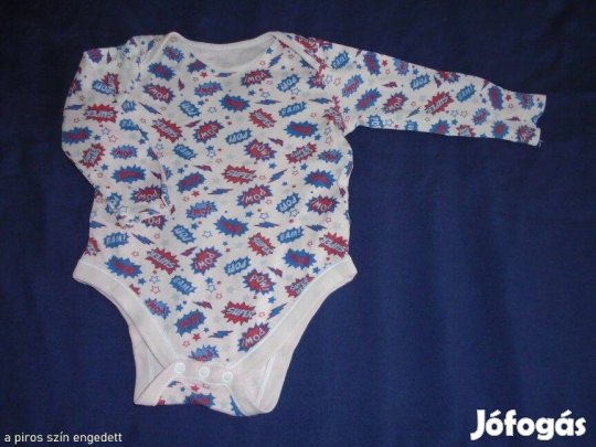 F&F mintás hosszú ujjú body 6-9 hó (méret 74)