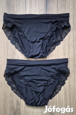F&F női csipkés alsónemű bugyi szett fekete új A02