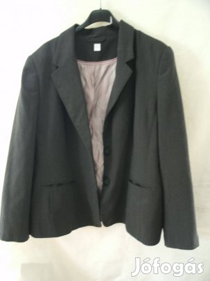 F&F sötét szürke világosabb csíkokkal blézer, zakó Új "2XL"