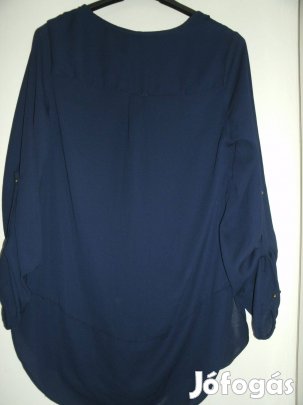 F&F sötétkék eur 36-os sztem nagyobb köríves blúz hátulja